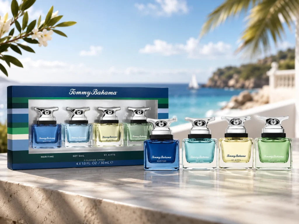 Best gift set for dad Tommy Bahama Maritime Men's 4 Piece Perfume Gift Set